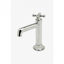 Waterworks 07-17410-09153 - Dash One Hole High Profile Bar Faucet with Metal Cross Handle in Matte Nickel, 1.75gpm
