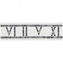Waterworks 03-10549-95857 - Signet Roman Numeral Border 3 3/8'' x 12'' in Stone Group 1, 2, 3, and