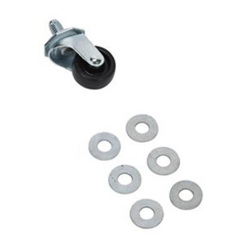 Dryer Caster: 1 Swivel And Locking Caster, Color: Black