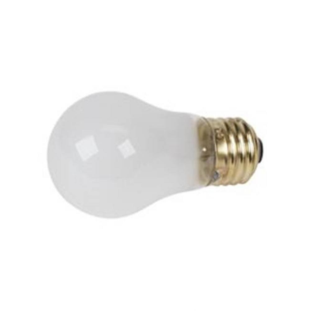 Refrigeration Light Bulb: 130 Volt 40 Watt Incandescent Bulb, Color:White, Pkg: Box