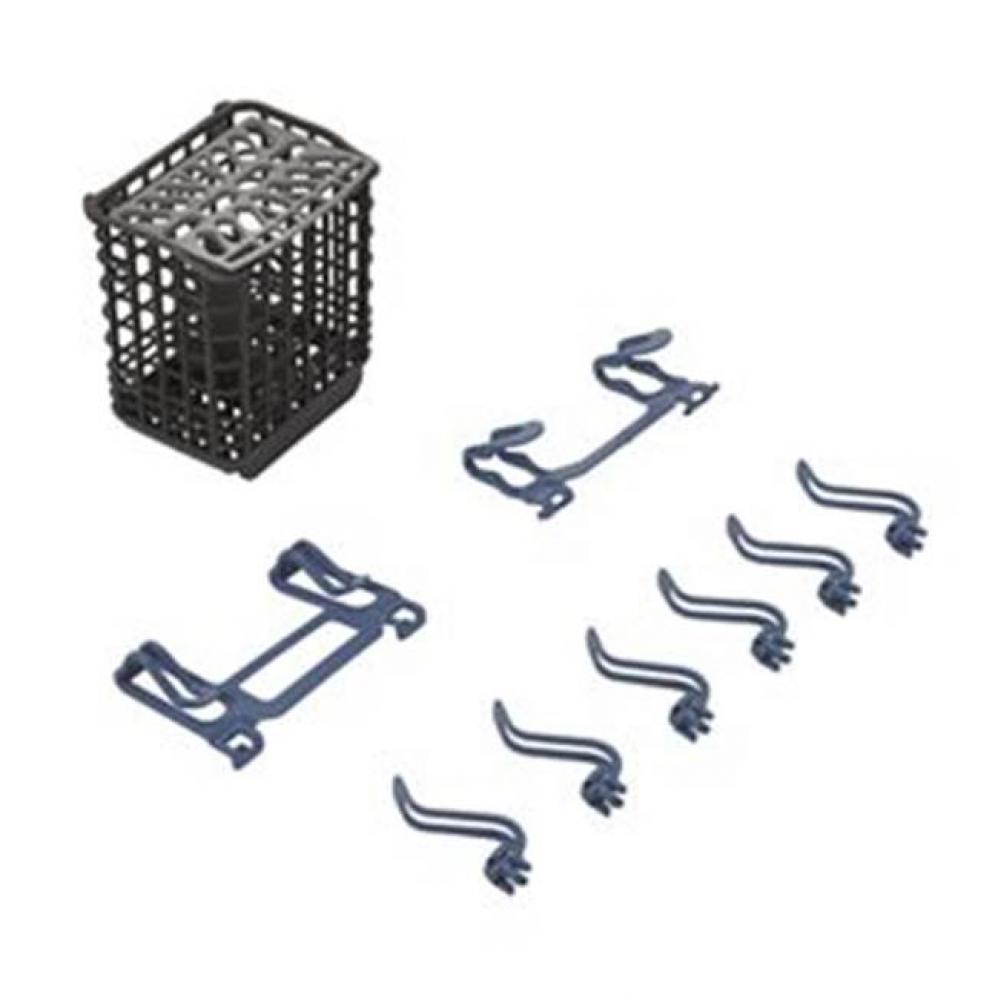 Dish Extension Bundle: Plastic, 1 Of Silverware Basket, 6 Of Light Item Clips, 1 Of Side Clip, 1 O