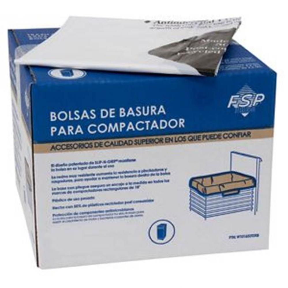 60 Pack, White Compactor Bags, 2.5 Mils Thick, 3 Ply Construction For Exceptional Strength And Per