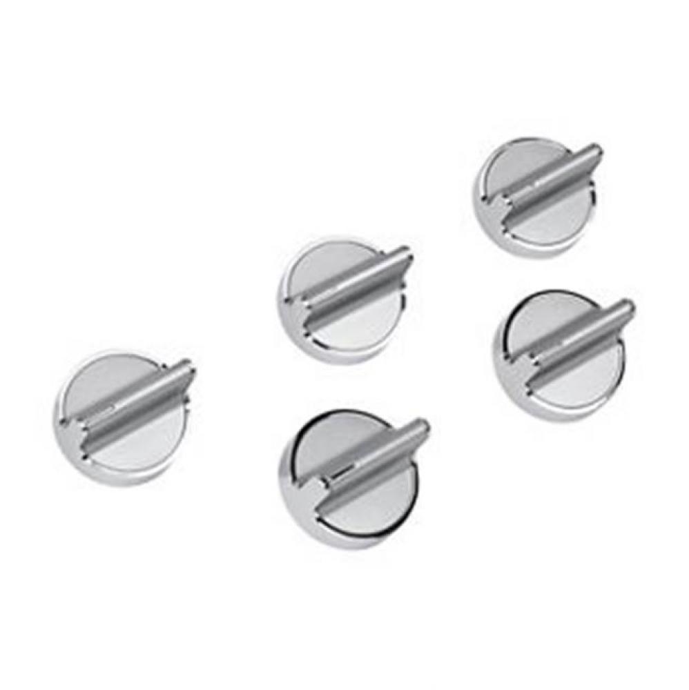 Cooktop Gas Knob Kit: Stainless Steel - Qty 5