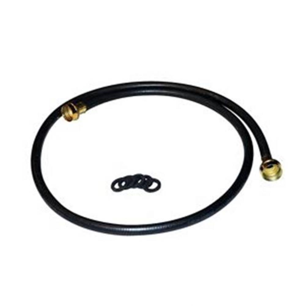 Washer Inlet Hose-Steam: 5-Ft Epdm Hose, 3-Washers, Does Not Include Y- Connector, Color-Blk - Pkg