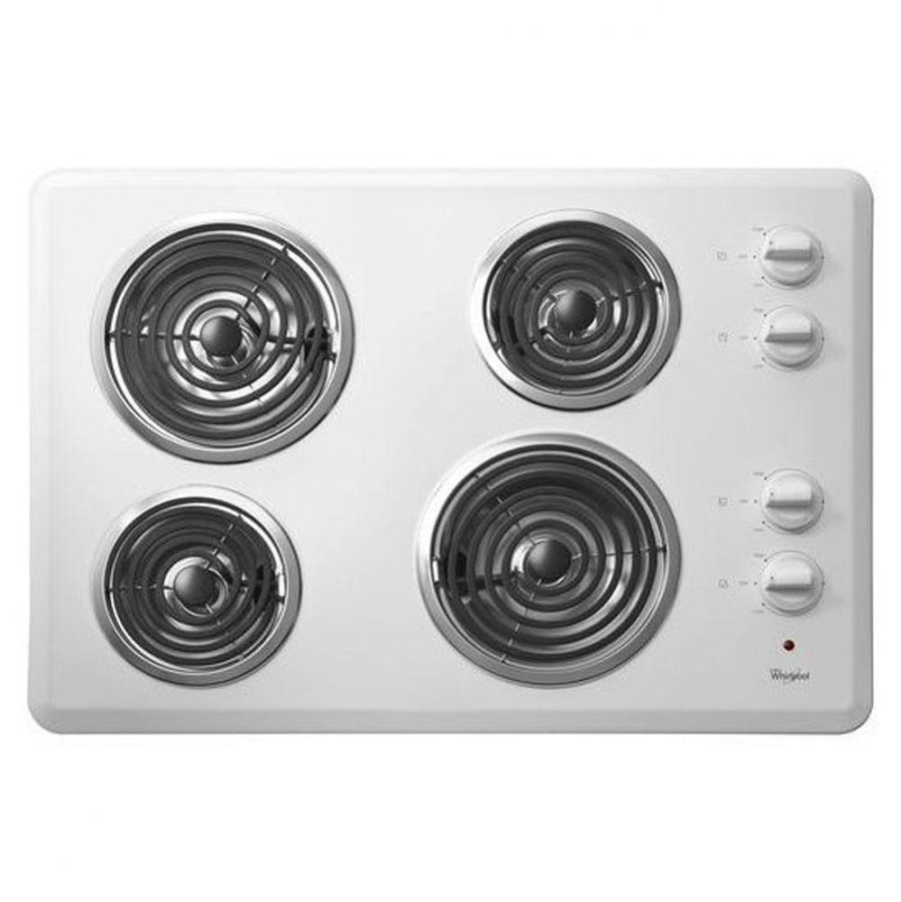 Whirlpool® 30'' Electric Cooktop with Dishwasher-Safe Knobs