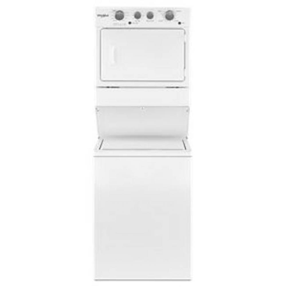 Long Vent Electric Full Size Stacked Laundry Center, 3.5 Cu.Ft / 5.9 Cu.Ft., Dual Action Agitator,