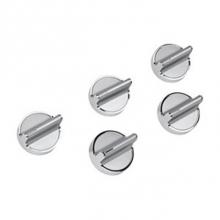 Whirlpool W10698166 - Cooktop Gas Knob Kit: Stainless Steel - Qty 5