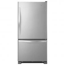 Whirlpool WRB322DMBM - 33-inches wide Bottom-Freezer Refrigerator with SpillGuard™ Glass Shelves - 22 cu. ft