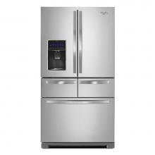 Whirlpool WRV976FDEM - 36-inch Wide Double Drawer French Door Refrigerator with Dual Cooling System - 26 cu. ft.