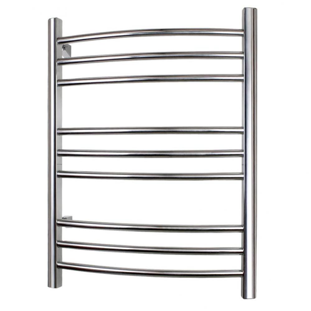 Riviera Towel Warmer - Hardwired - 9-bars - Brushed Stainless