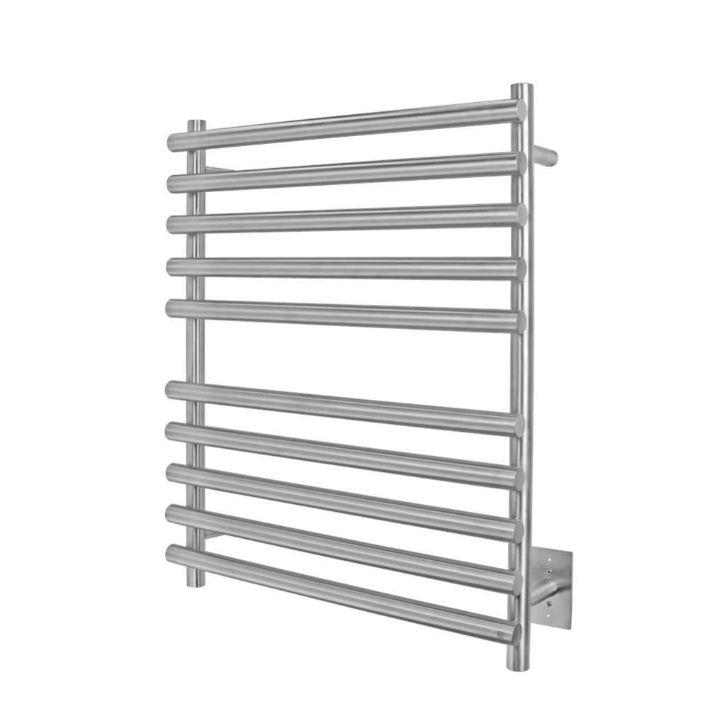 Rome Towel Warmer, Brushed, Hardwired, 10