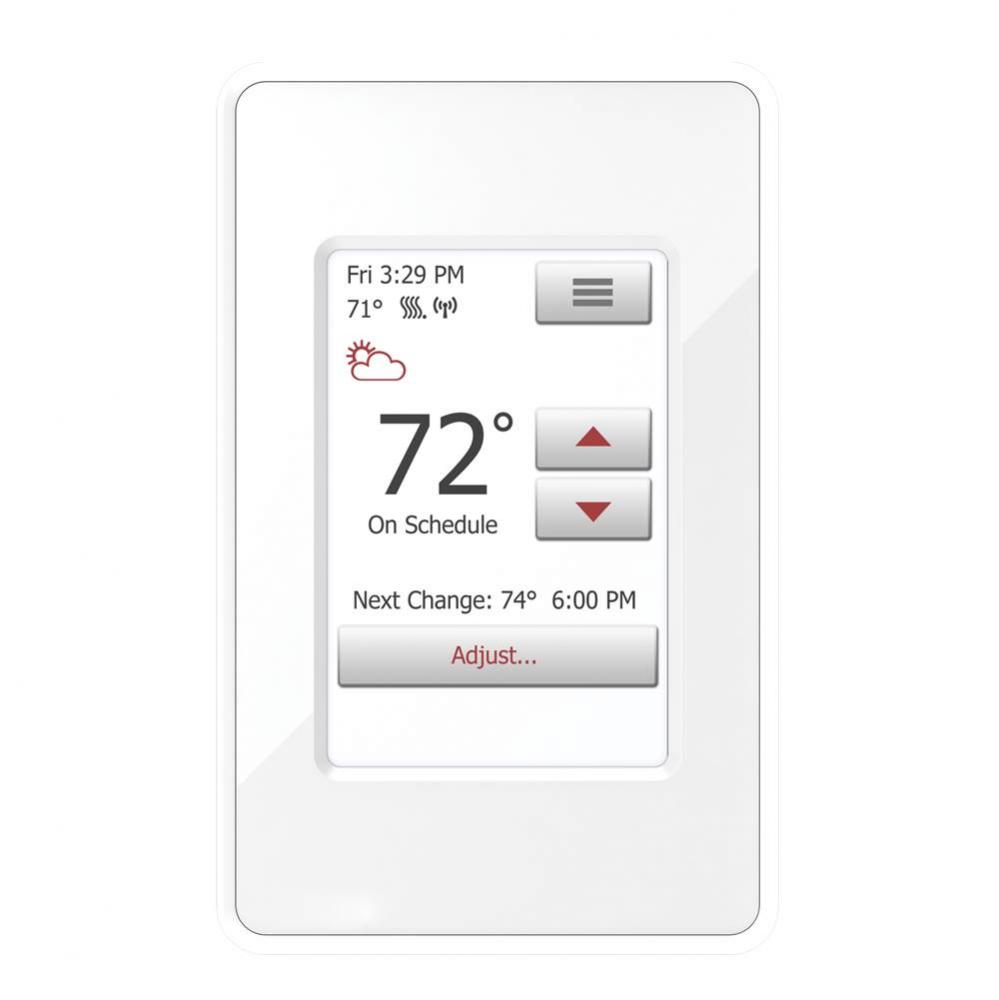 nSpire Touch WiFi: WiFi and Touch Thermostat. Programmable, Class A GFCI, w/Floor