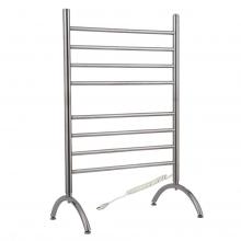 WarmlyYours TW-BC-08BS-FS - Towel Warmer Barcelona Free Standing 8-Bar Brushed