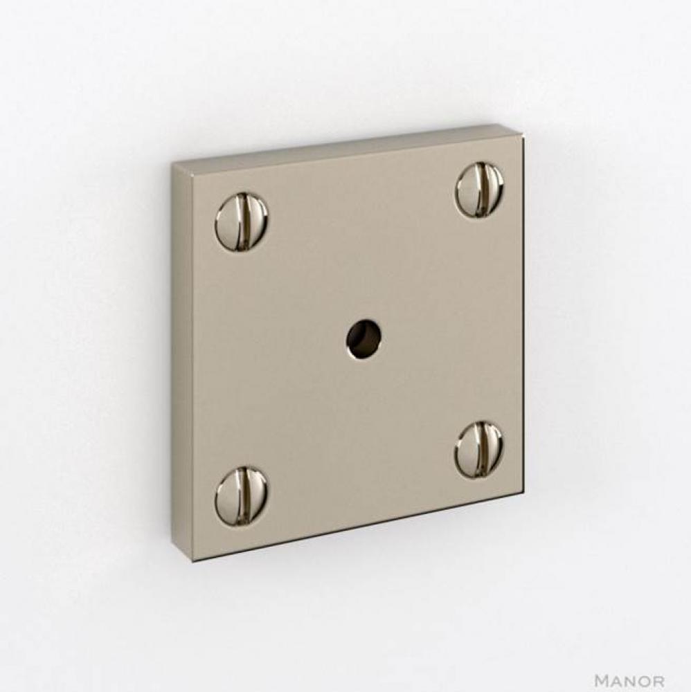 Manor 1-3/4'' X 1-3/4'' Square Backplate Surface Mount -Burnished Nickel