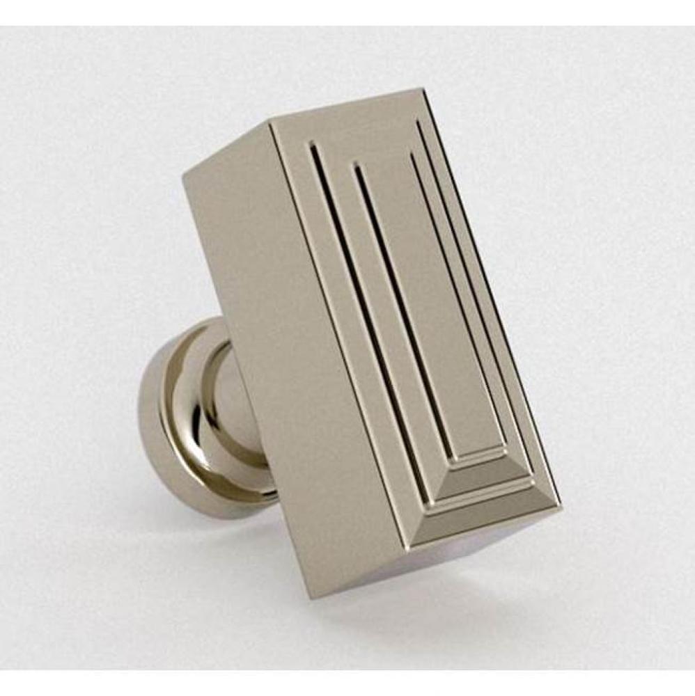 Terrace Rectangular Knob - Antique Pewter