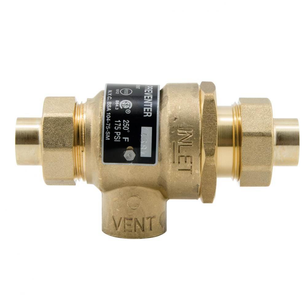 Dual Check Valve With Vent