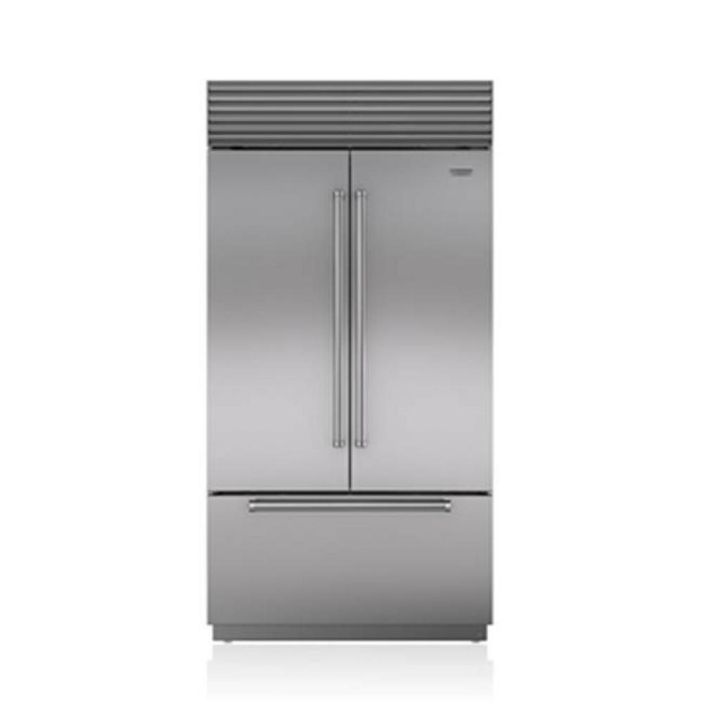 42' BUILT-IN, OVER-UNDER, FRENCH DOOR, STAINLESS, TUBULAR HANDLE