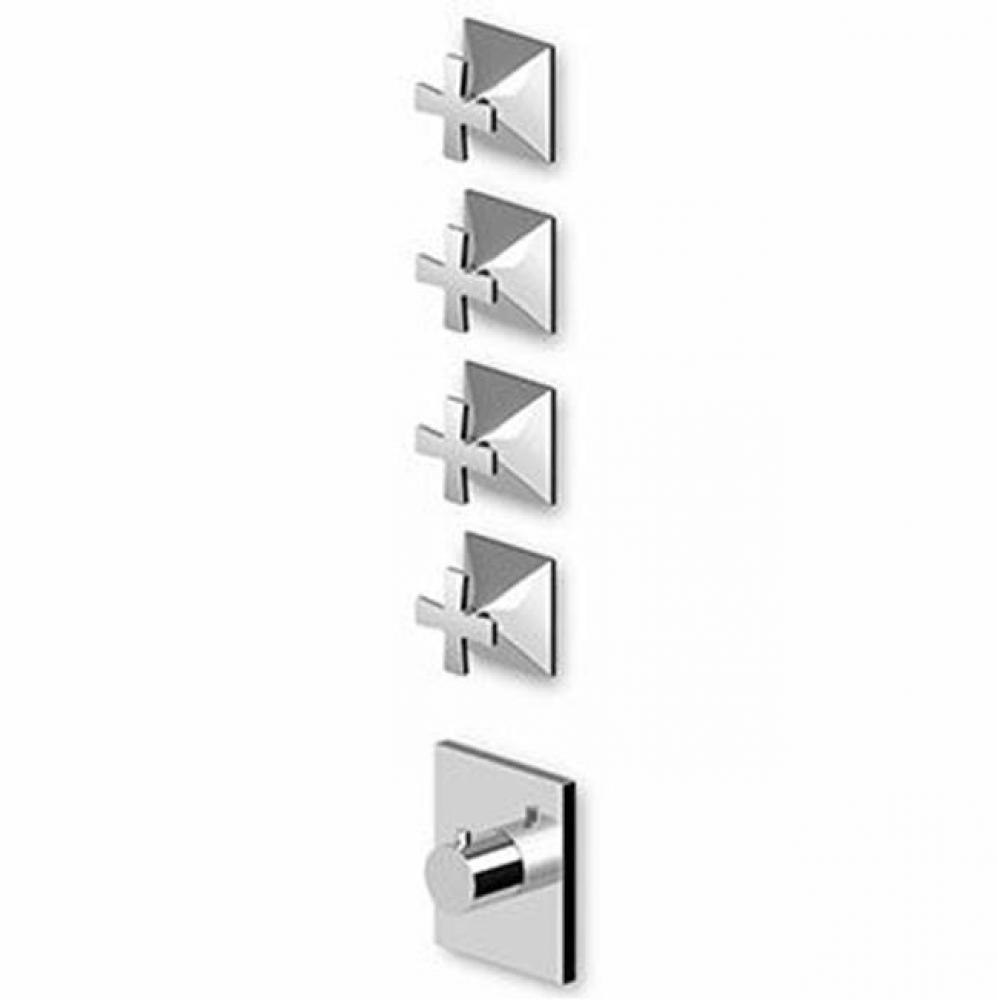 Built-In Thermostatic Shower Mixer With 4 Volume Controls