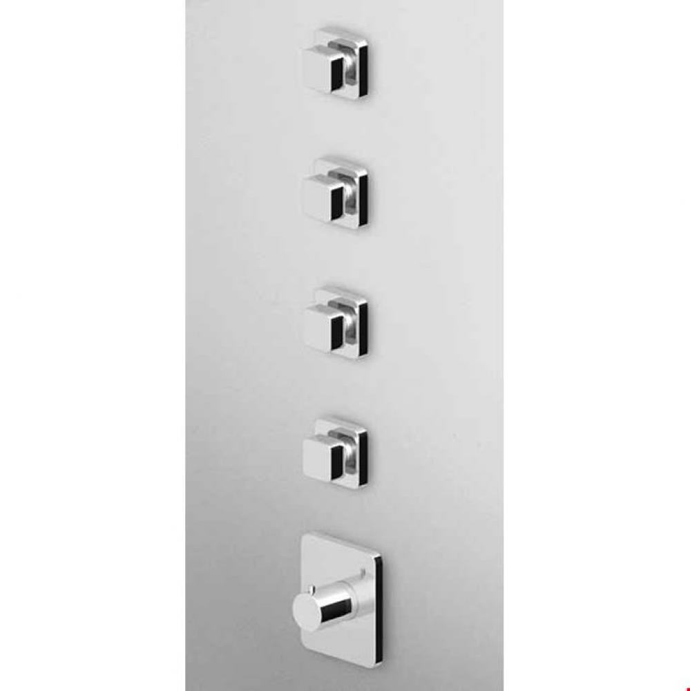 Built-In Thermostatic Shower Mixer With 4 Volume Controls