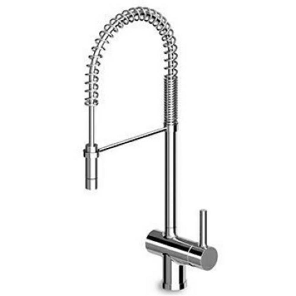 Pan Single Lever Sink Mixer With Adjustable Spray, Aerator, Flexible Tails