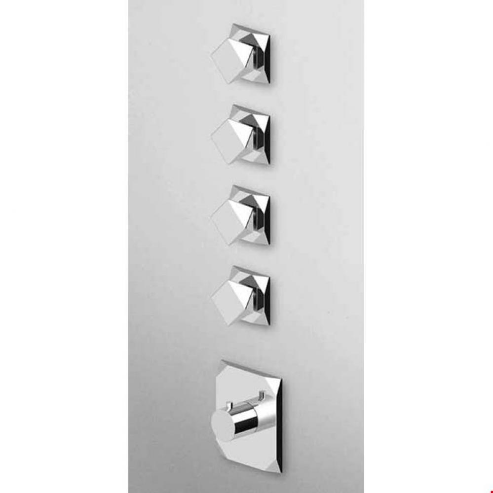 Built-In Thermostatic Shower Mixer With 4 Volume Controls