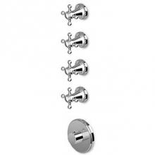 Zucchetti Faucets ZAG097.1900 - Built-In Thermostatic Shower Mixer With 4 Volume Controls