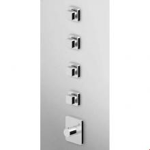 Zucchetti Faucets ZP7097.1900 - Built-In Thermostatic Shower Mixer With 4 Volume Controls