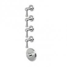 Zucchetti Faucets ZAL097.1900 - Built-In Thermostatic Shower Mixer With 4 Stop Valves