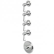 Zucchetti Faucets ZAM097.1900 - Built-In Thermostatic Shower Mixer With 4 Volume Controls