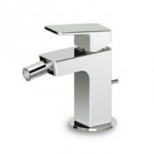 Zucchetti Faucets ZIN311.195E - Single Lever Bidet Mixer With Aerator, Pop-Up Waste, Flexible Hoses