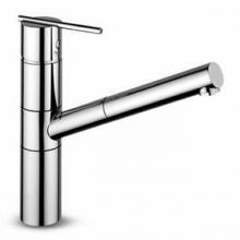 Zucchetti Faucets ZX3355.195E - Spin Single Lever Sink Mixer With Swivel Spout And Pull Out Kitchen Spray, Aerator, Flexible Tails