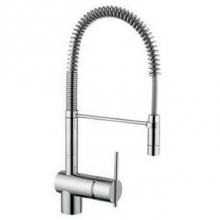 Zucchetti Faucets ZX3372.195E - Spin Single Lever Sink Mixer With Adjustable Spray, Aerator, Flexible Tails