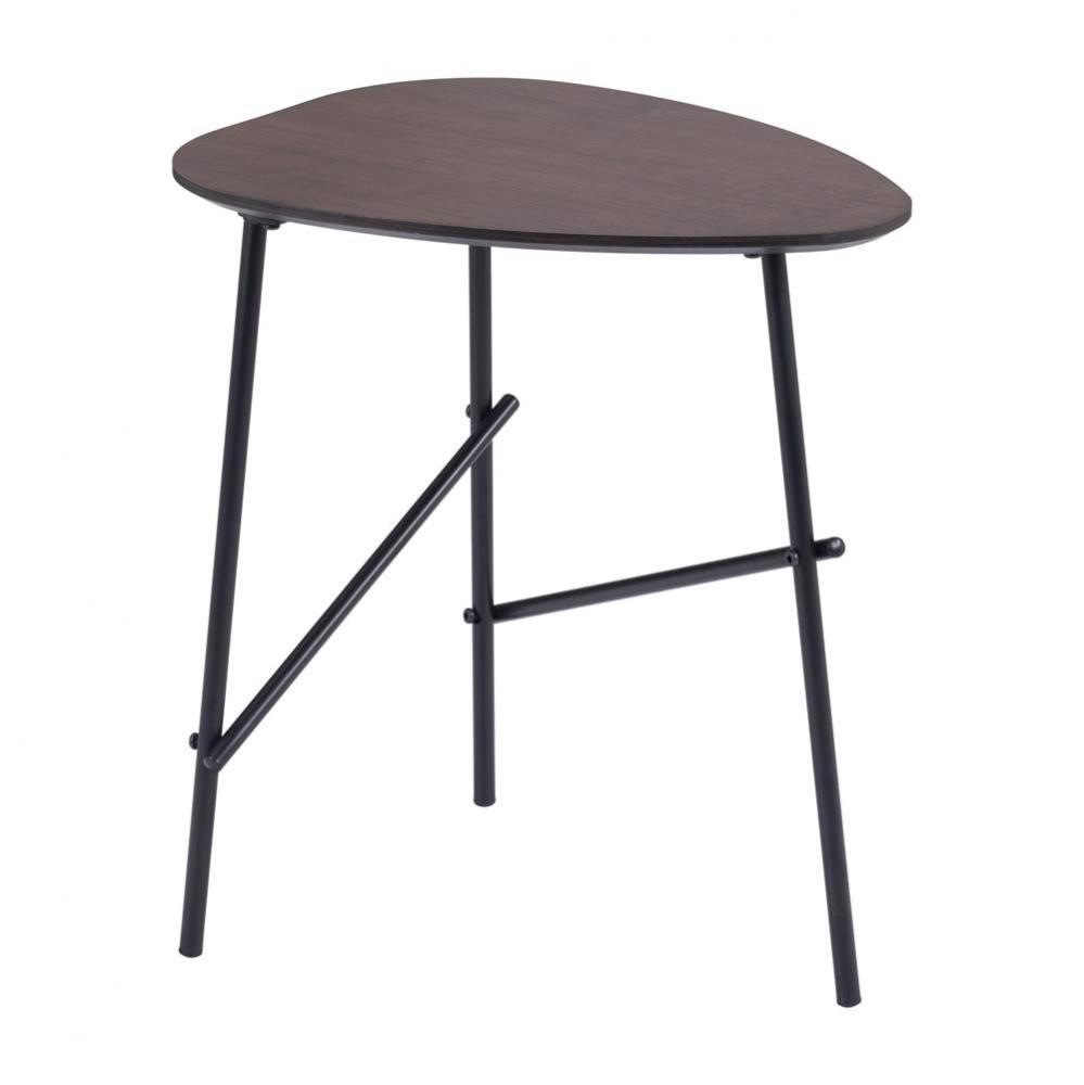 Ireland Side Table Dark Brown and Black