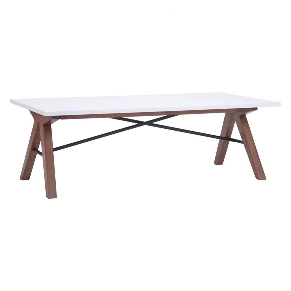 Saints Coffee Table Walnut & White