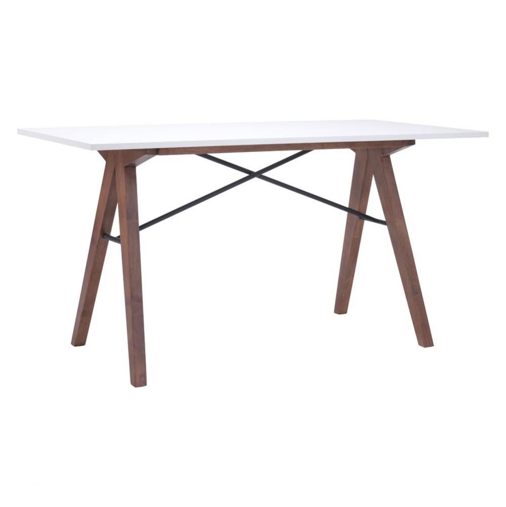 Saints Desk Walnut & White