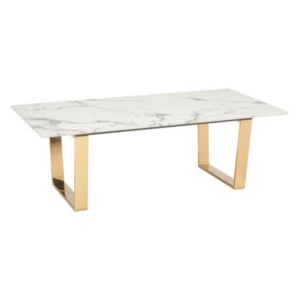 Atlas Coffee Table White and Gold