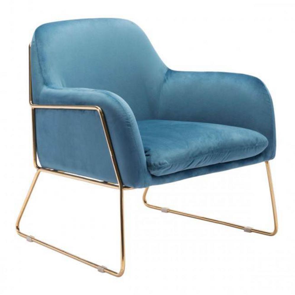 Nadir Arm Chair Blue Velvet