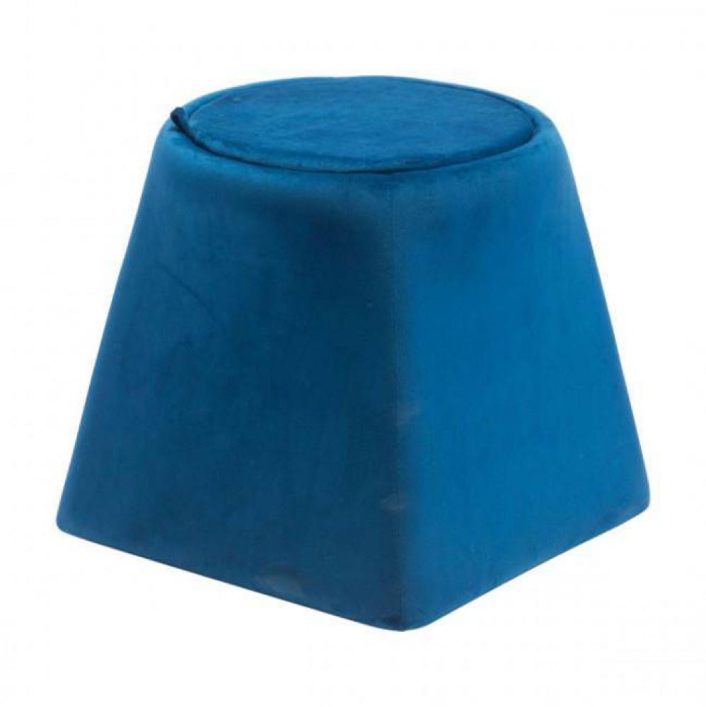 Botanical Ottoman Blue Velvet