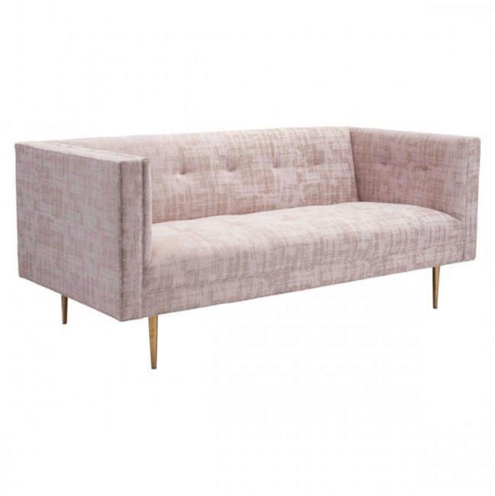 Oasis Sofa Pink Velvet