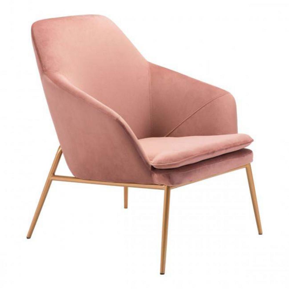 Debonair Arm Chair Pink Velvet