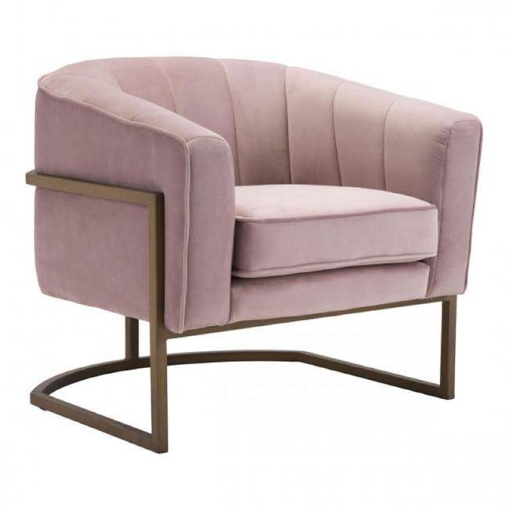 Lyric Occasional Chair Pink Velvet