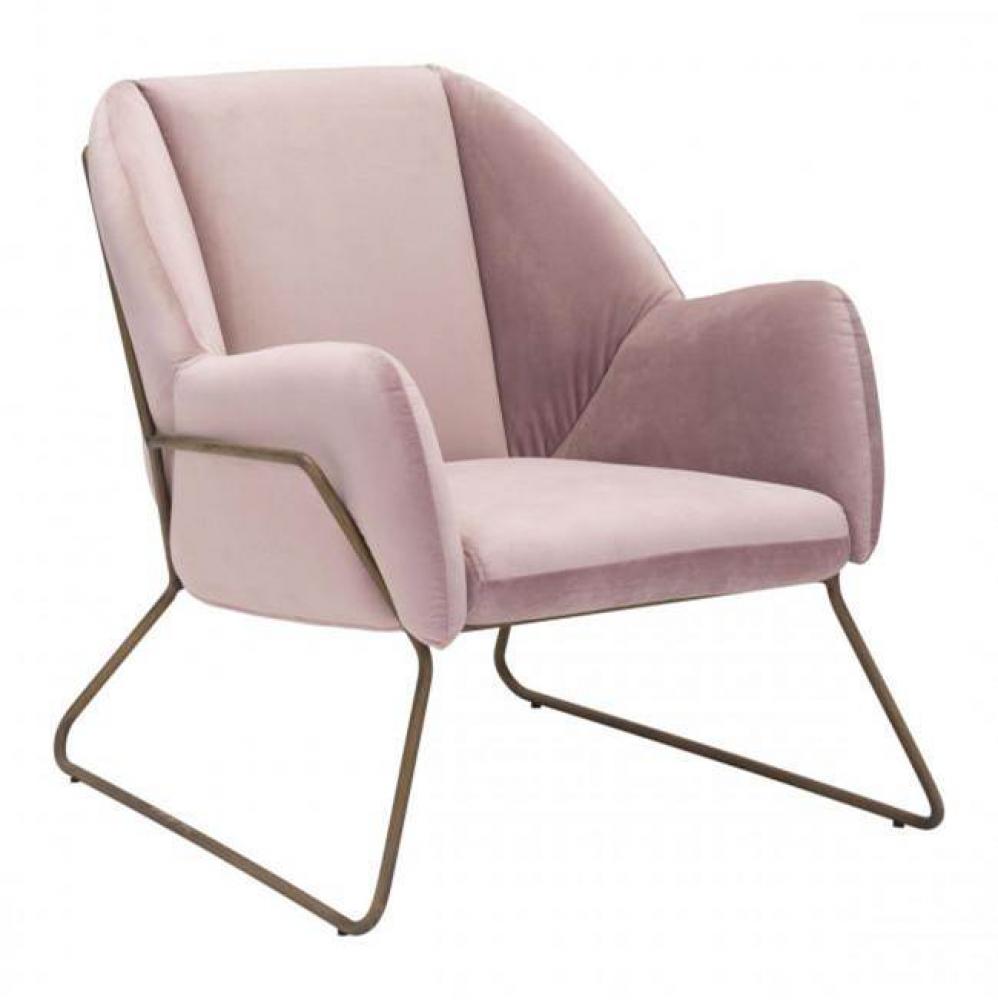 Stanza Arm Chair Pink Velvet