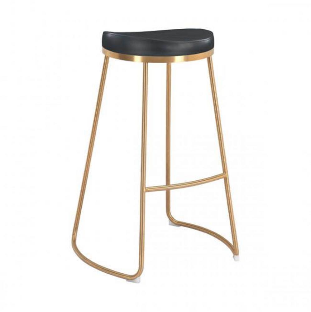 Bree Barstool (Set of 2) Black and Gold