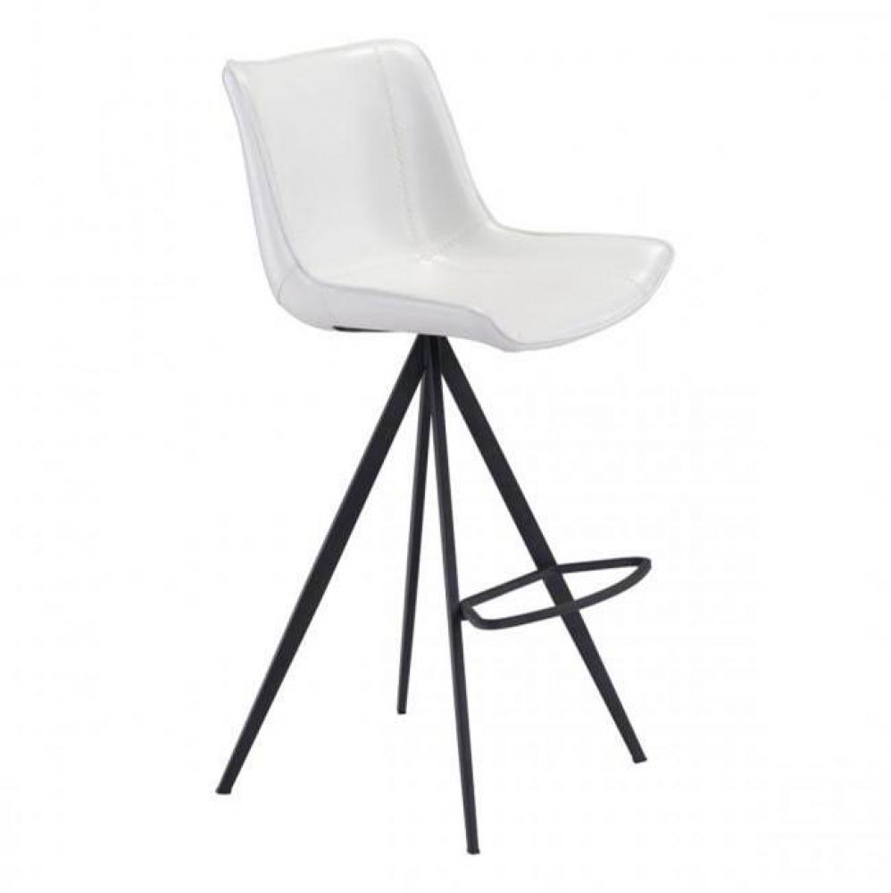 Aki Bar Chair (Set of 2) White and Black