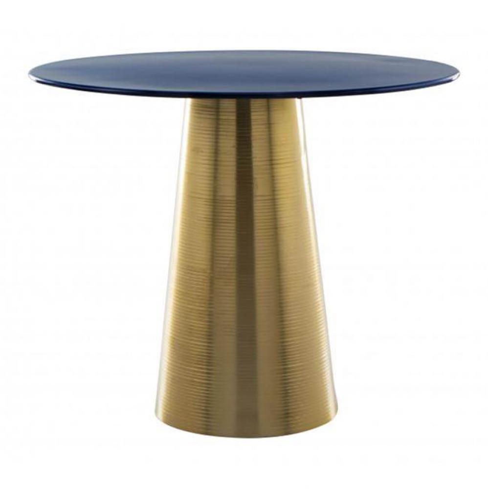 Reo Side Table Blue and Gold