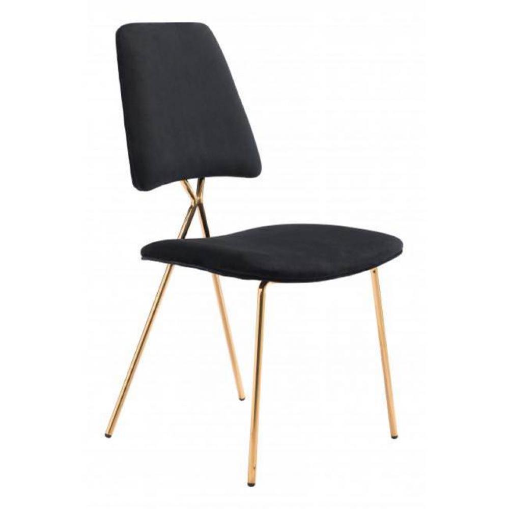 Chloe Dining Chair (Set of 2) Black and Gold