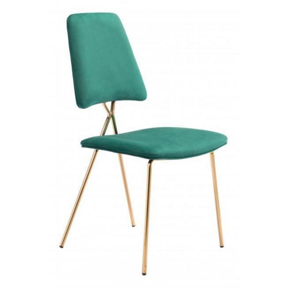 Chloe Dining Chair (Set of 2) Green and Gold