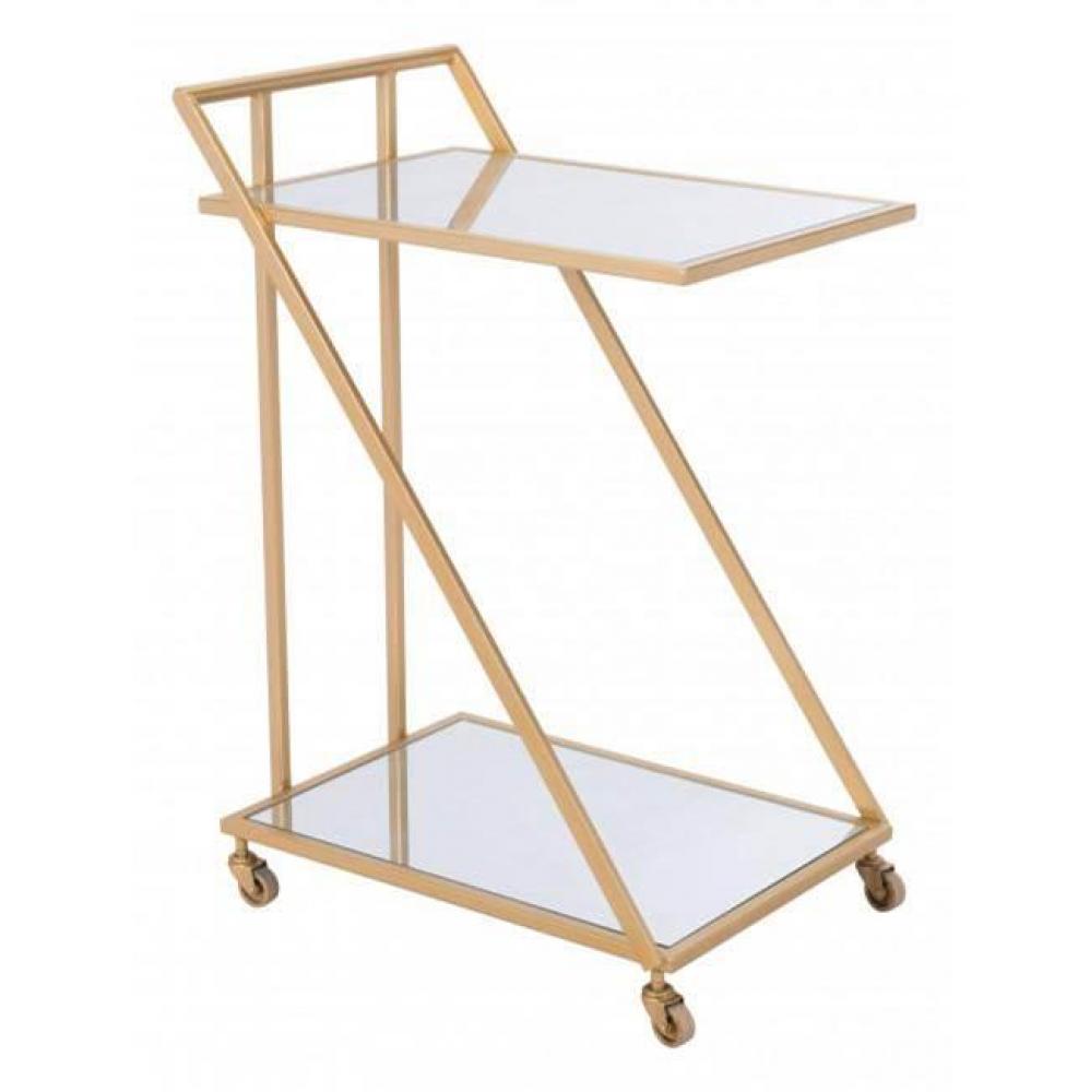 Alto Bar Cart Mirror and Gold