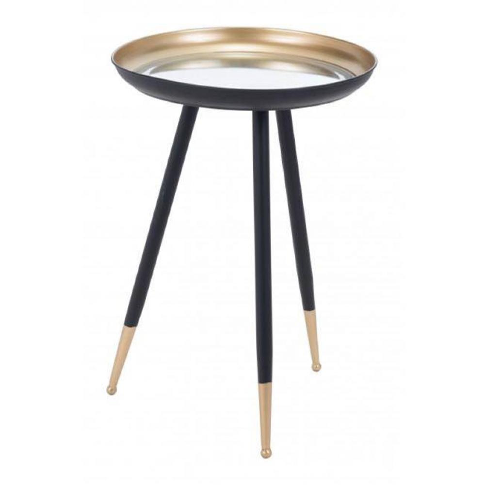 Everly Accent Table Gold and Black