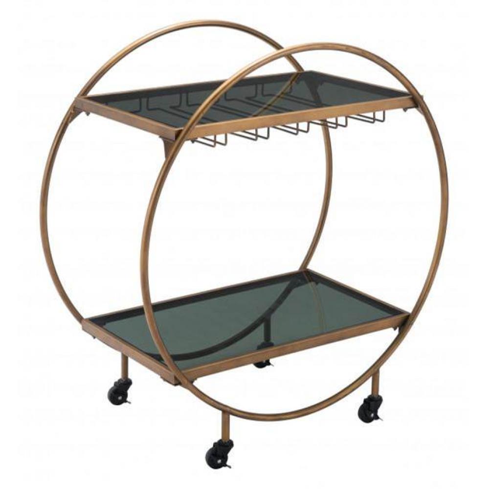 Arc Bar Cart Gold and Black